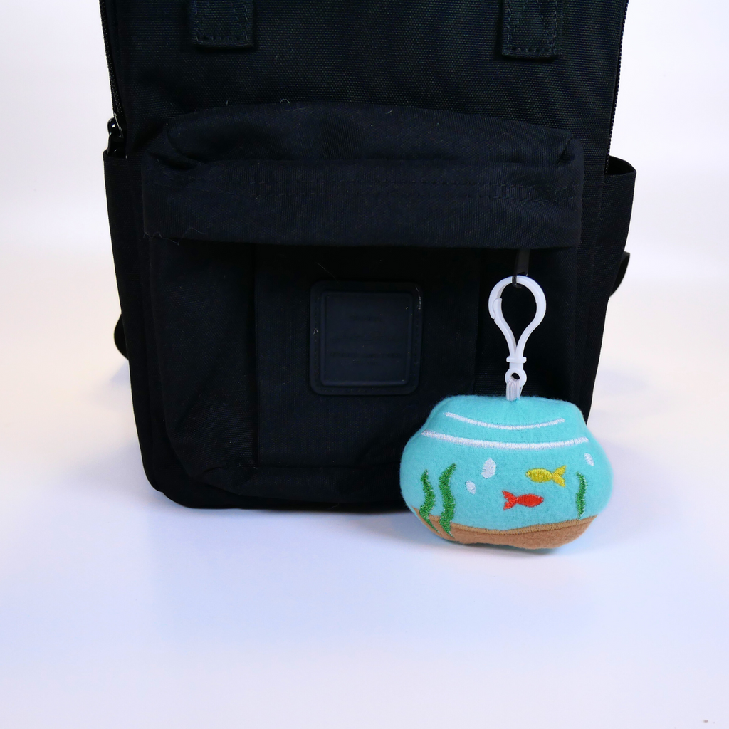 Fish Bowl Bag Buddy Plush Keychain