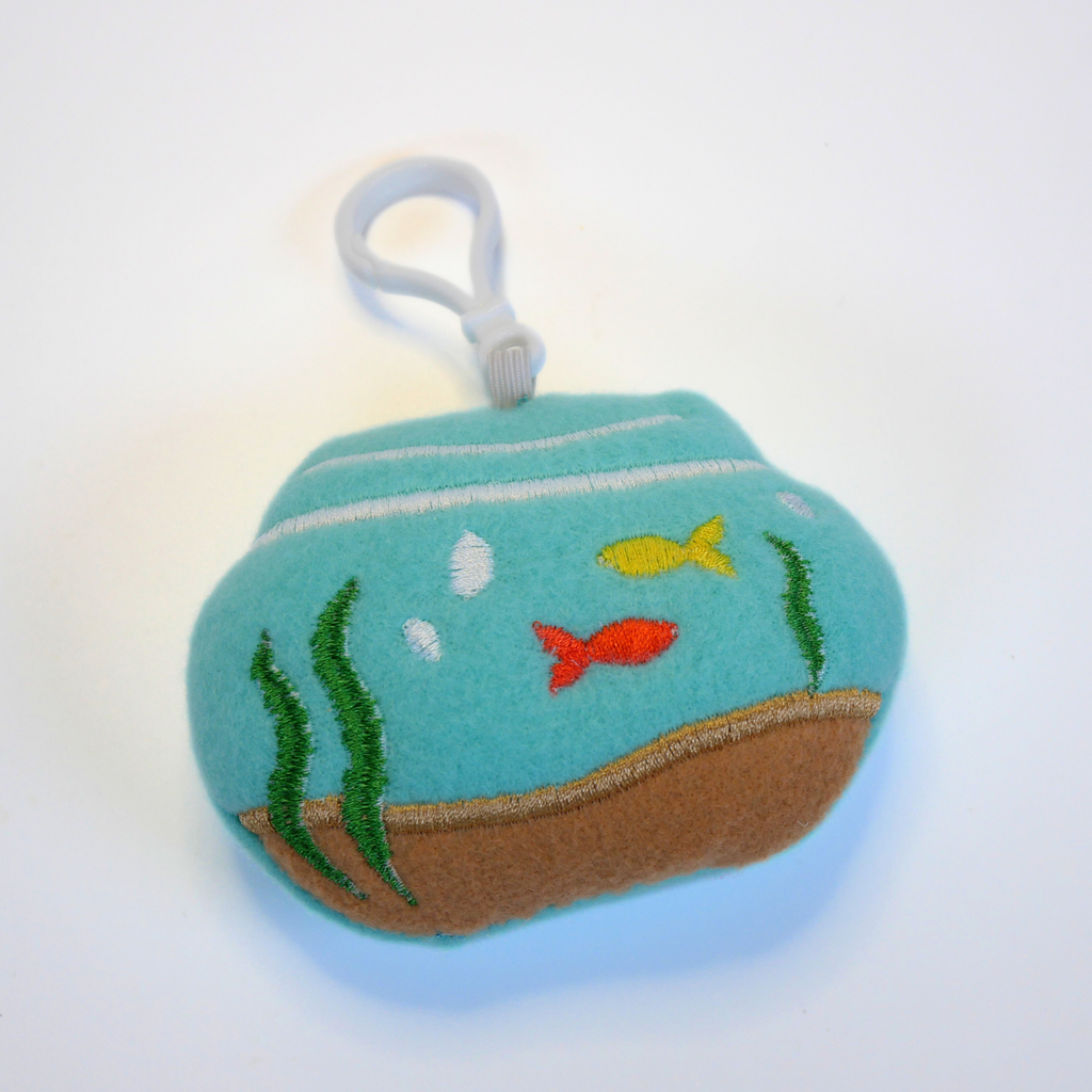 Fish Bowl Bag Buddy Plush Keychain
