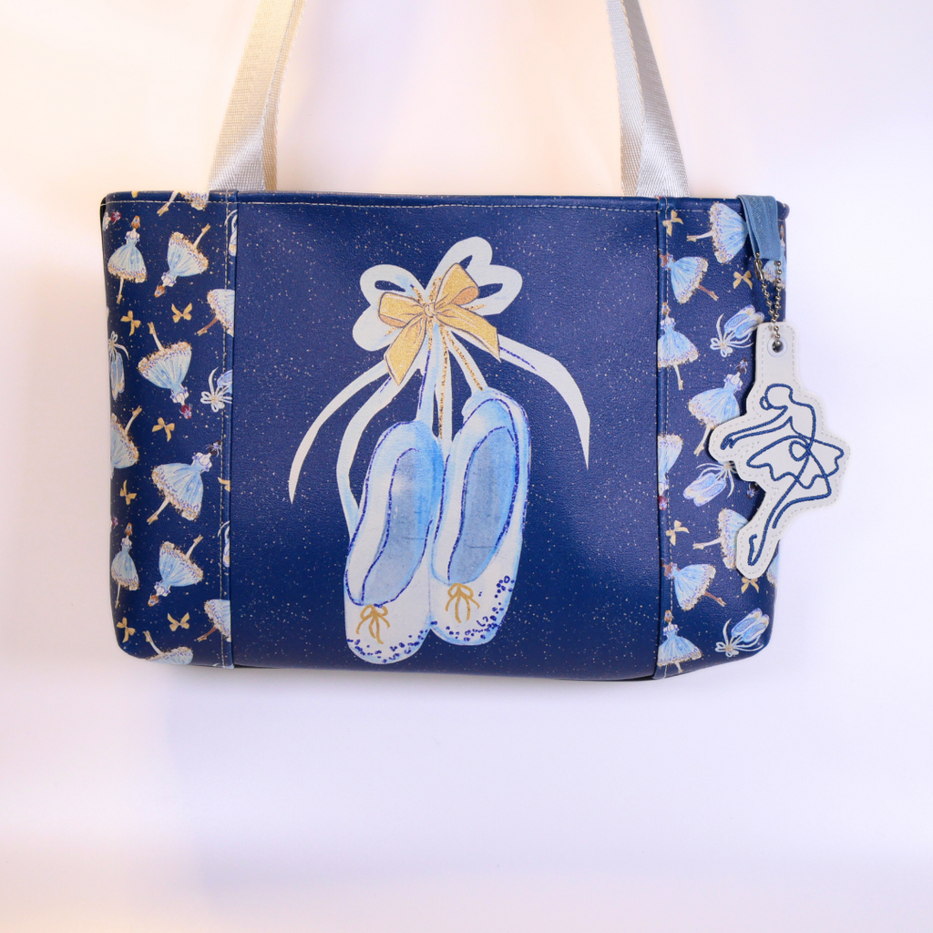 Ballet Shoes on Blue Tote Bag