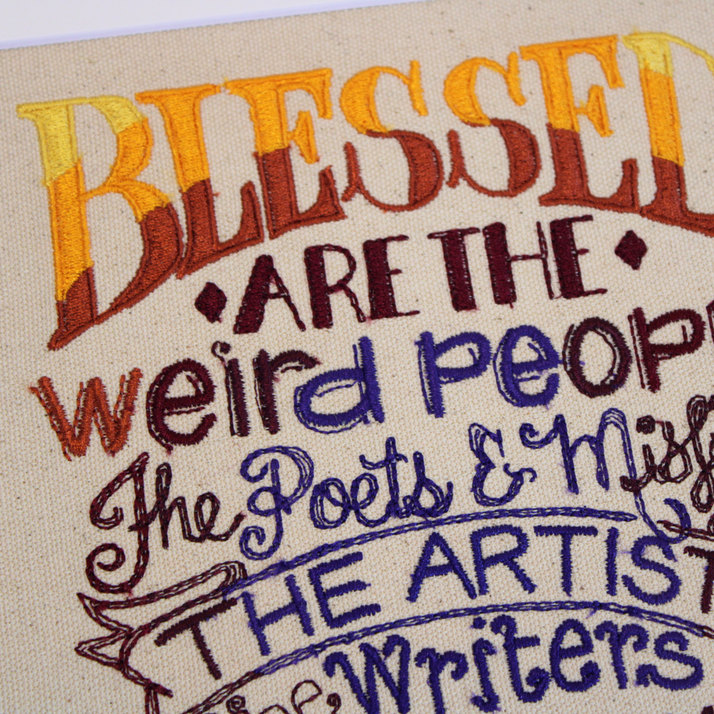 Blessed are the Weird stitches of art