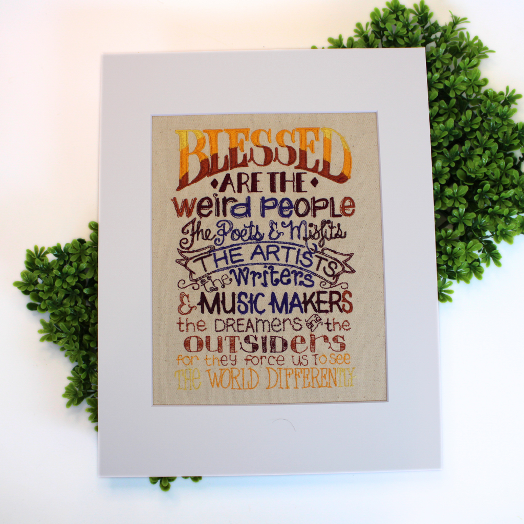 Blessed are the Weird stitches of art