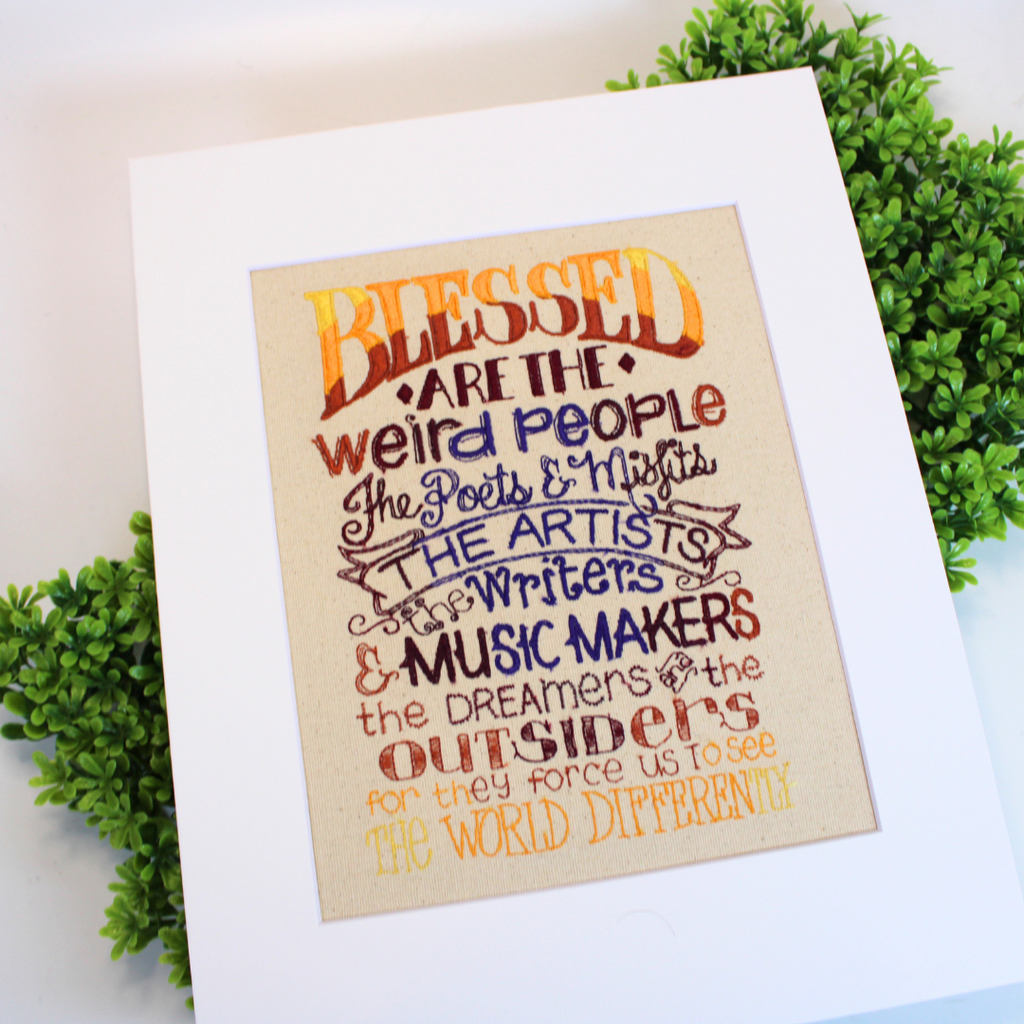 Blessed are the Weird stitches of art