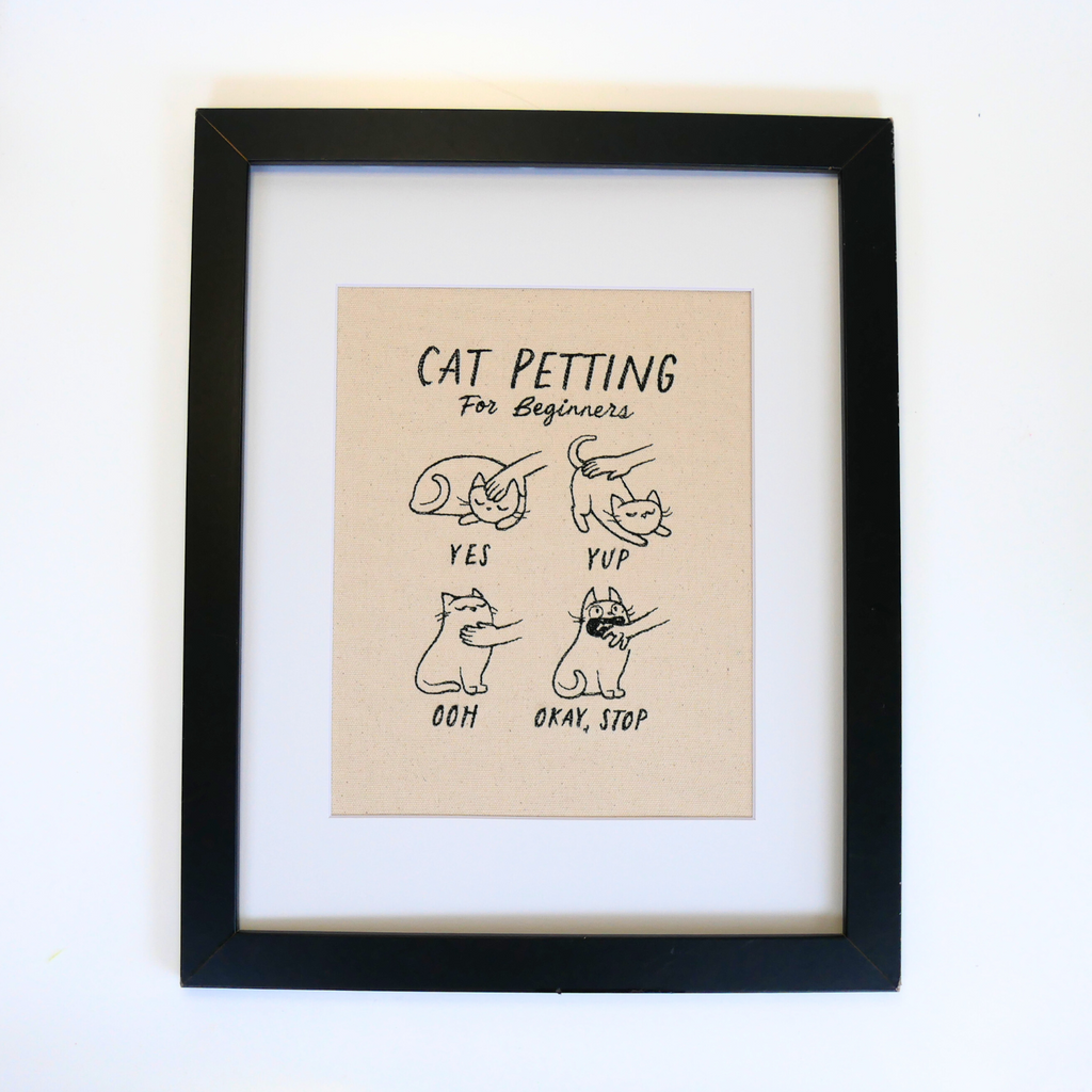 Cat Petting Instructions Art