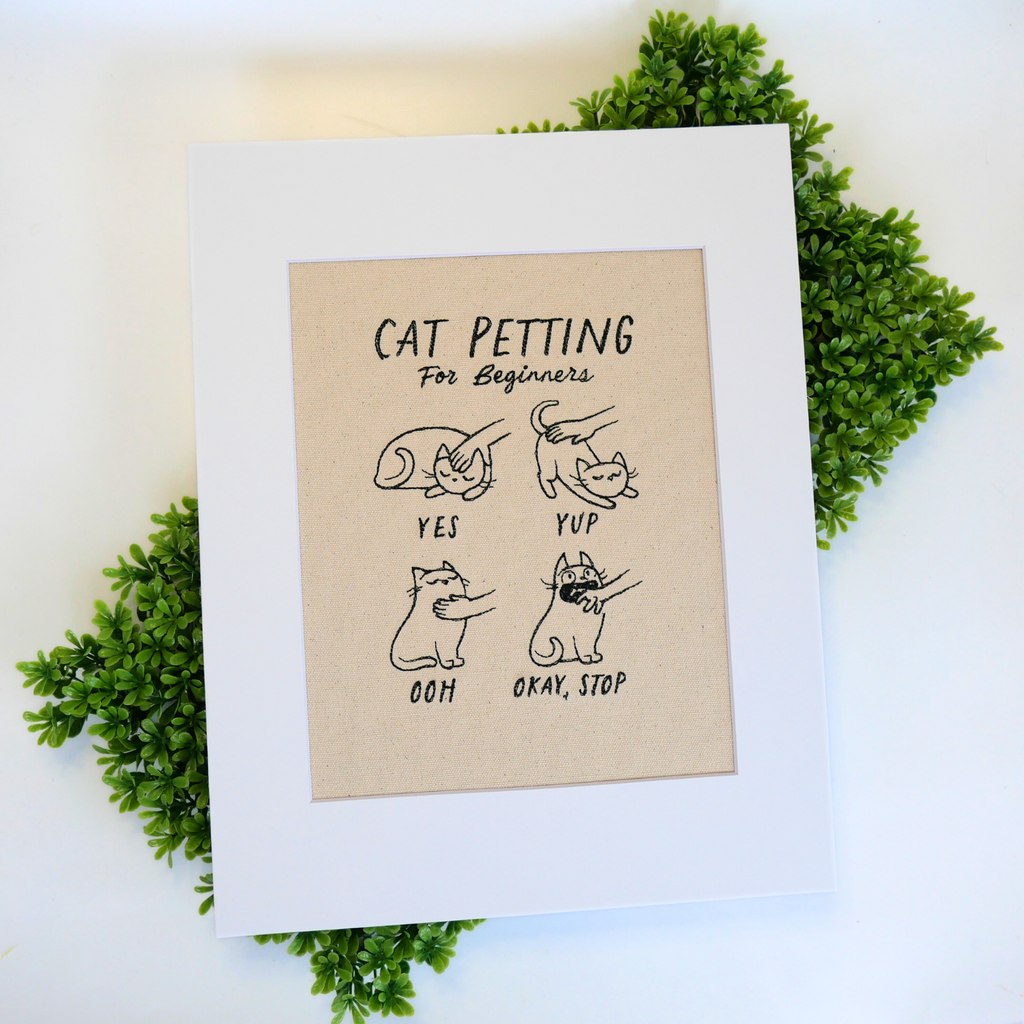 Cat Petting Instructions Art