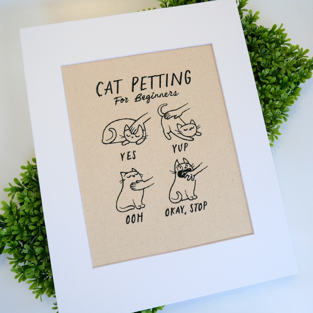 Cat Petting Instructions Art