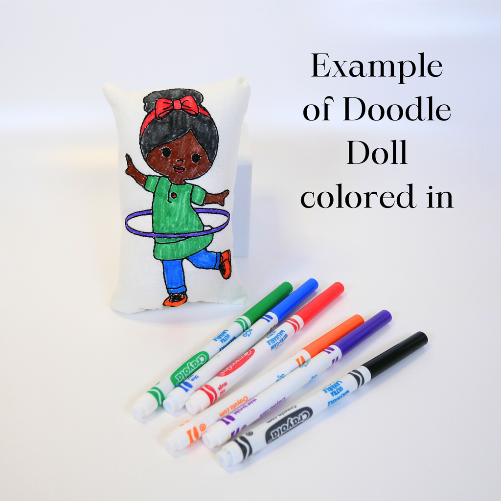 Example of Doodle Doll colored in