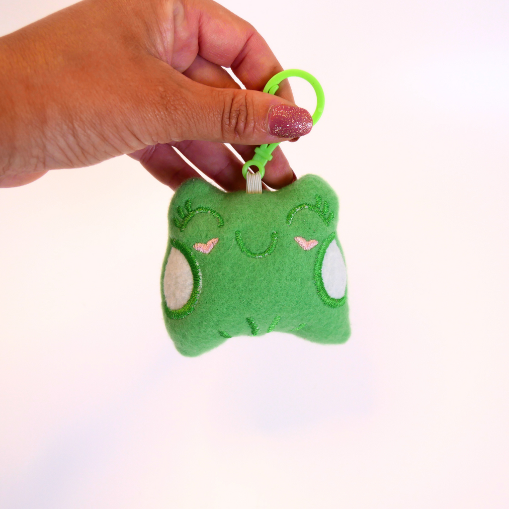 Frog Plush Bag Buddy Keychain