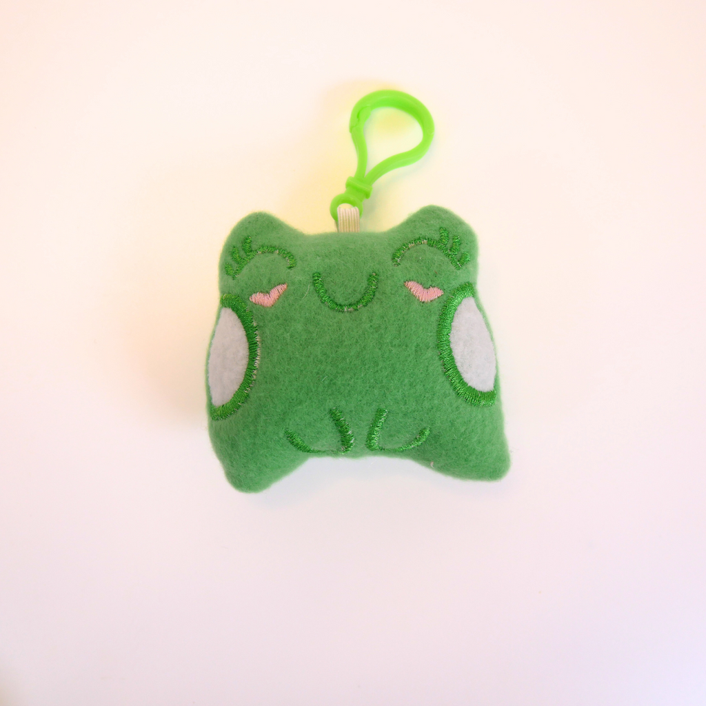 Frog Plush Bag Buddy Keychain