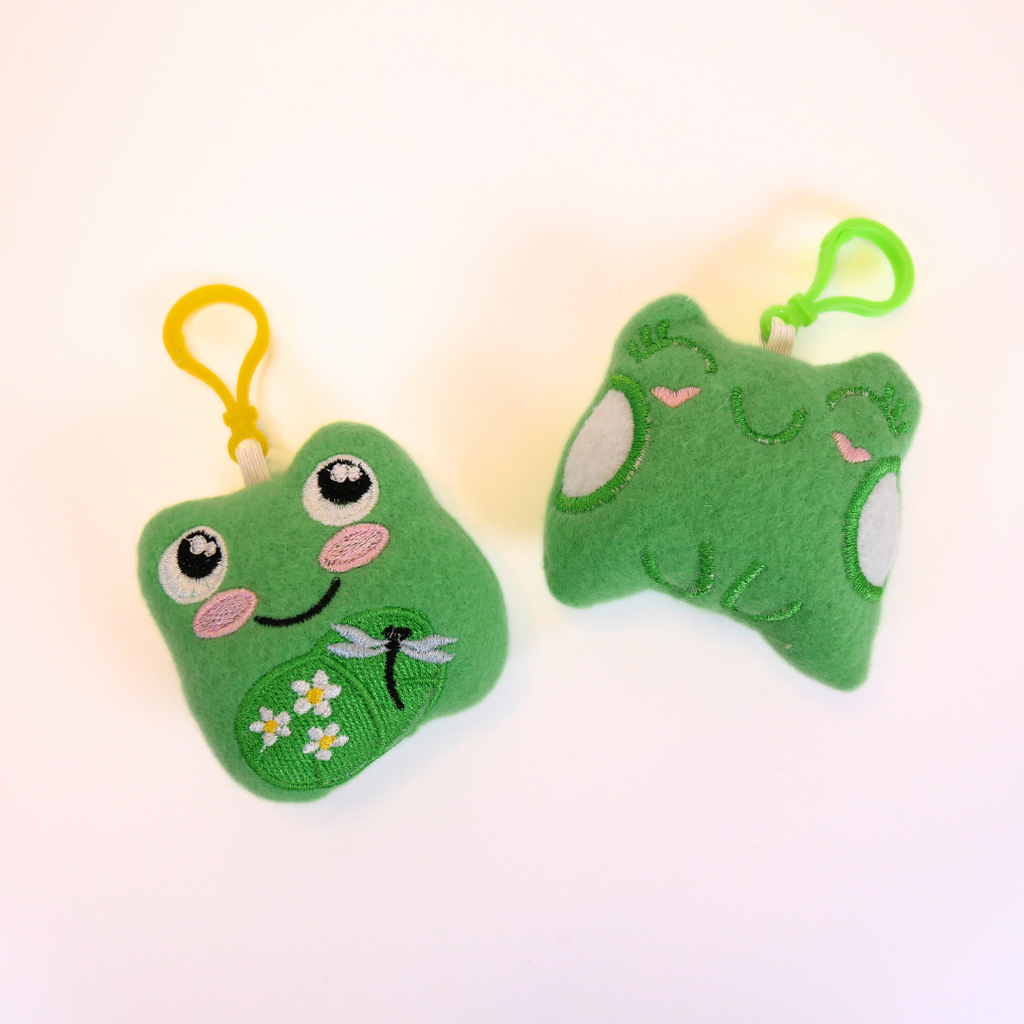 Frog Plush Bag Buddy Keychain