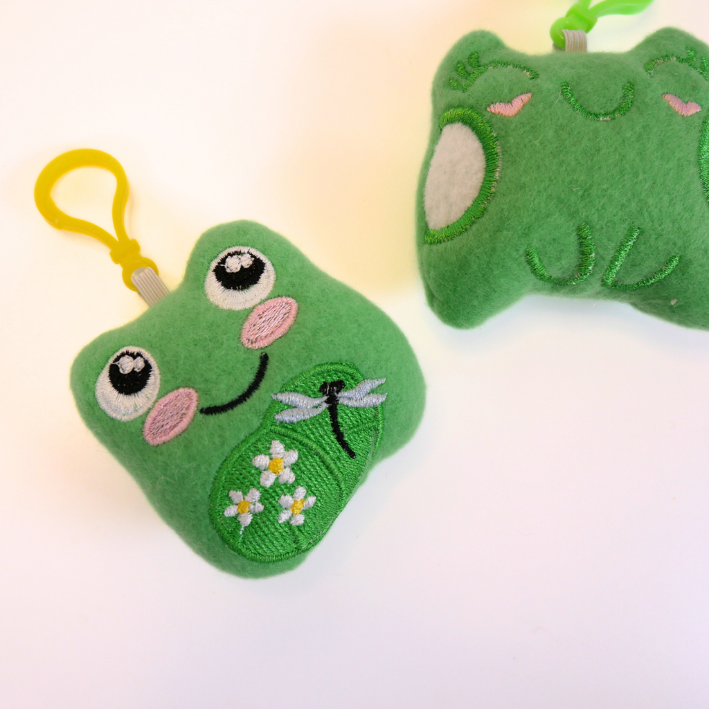 Frog Plush Bag Buddy Keychain