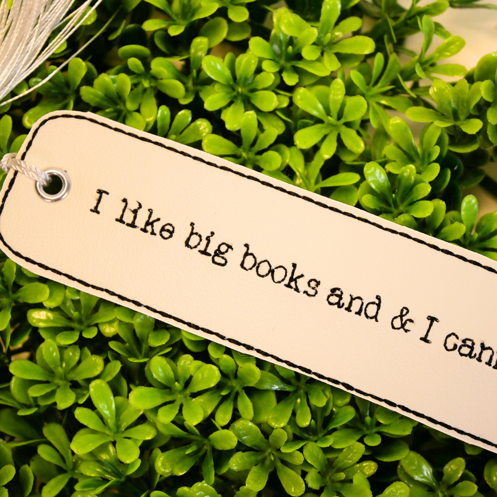 I Like Big Books white bookmark