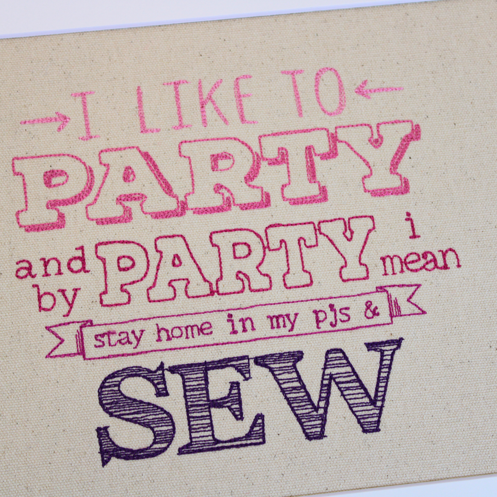 I like to party stitches of art
