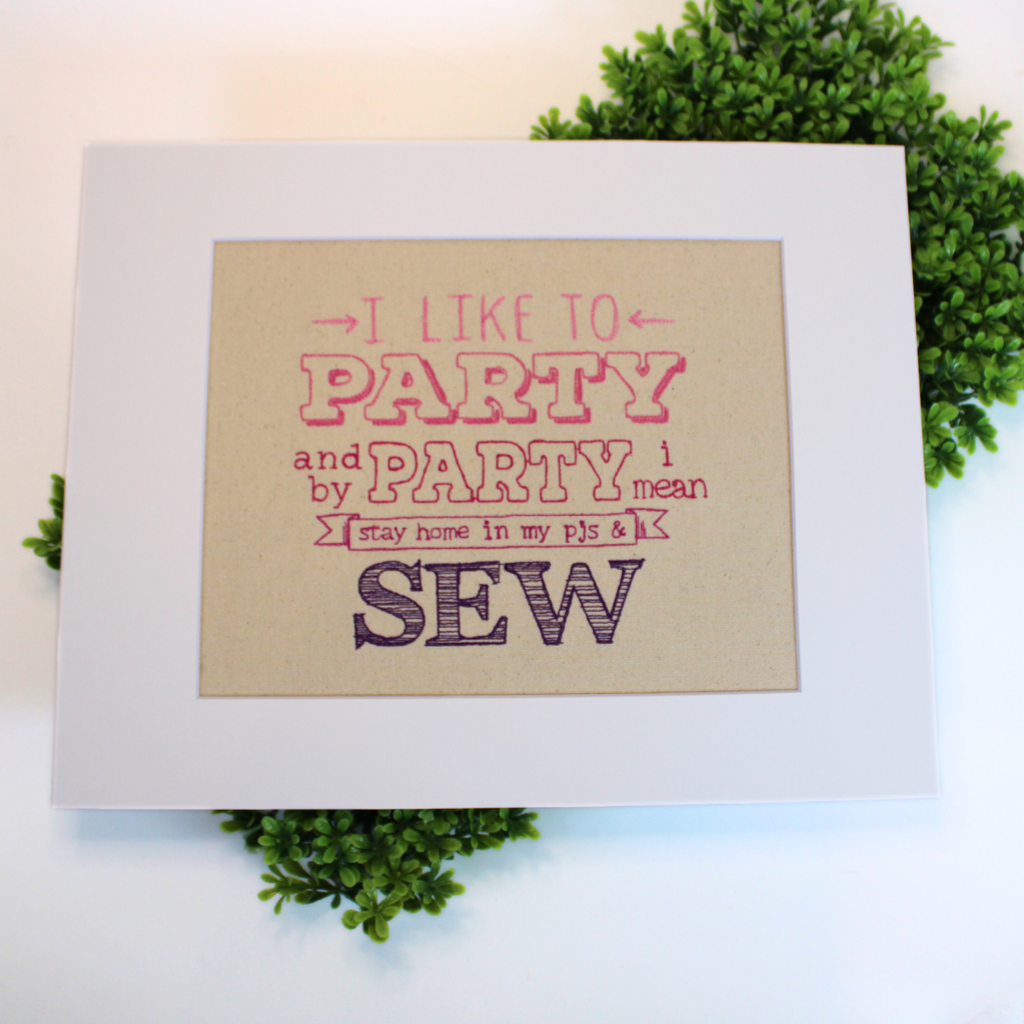I like to party stitches of art