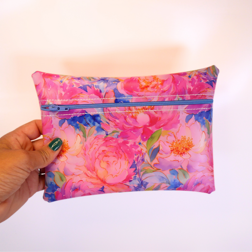 Floral Jelly Zipper Bag