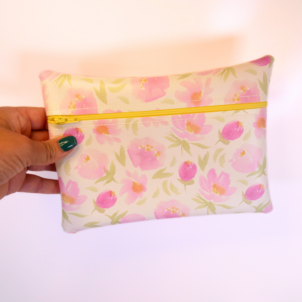 Floral Jelly Zipper Bag