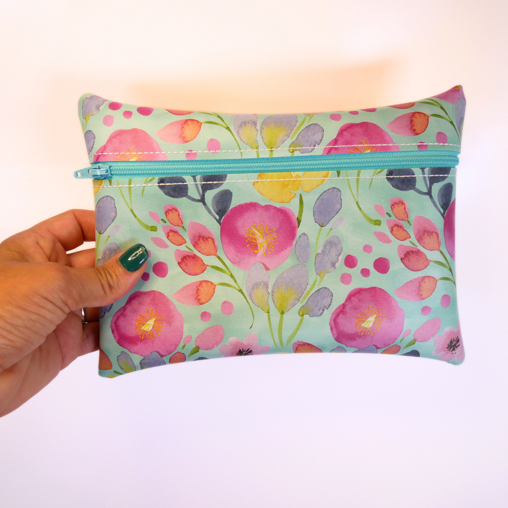 Floral Jelly Zipper Bag