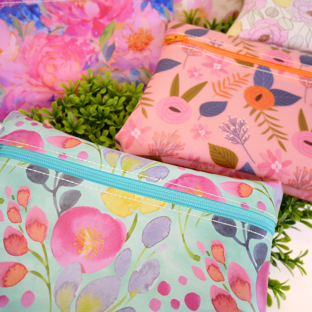 Floral Jelly Zipper Bag