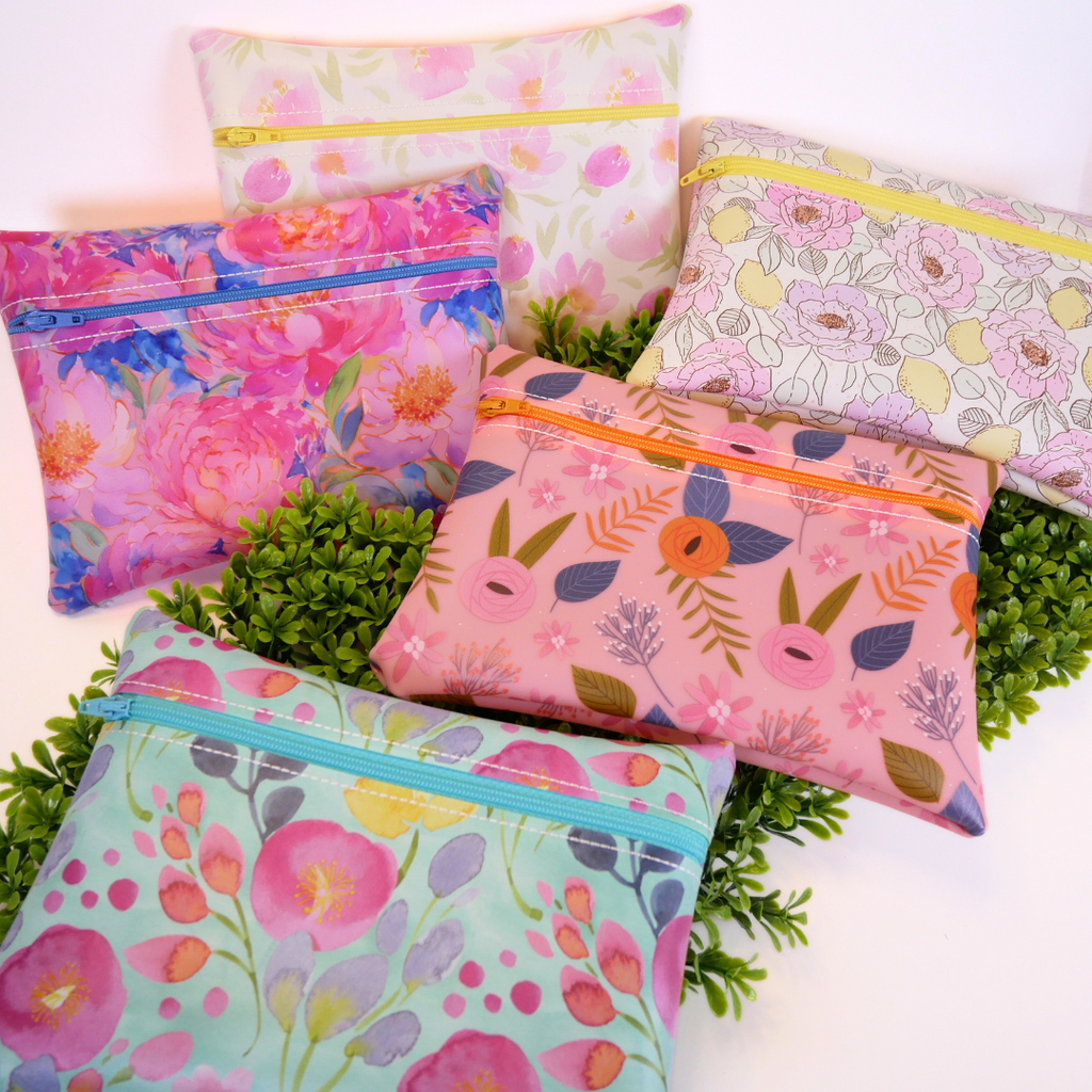 Floral Jelly Zipper Bag