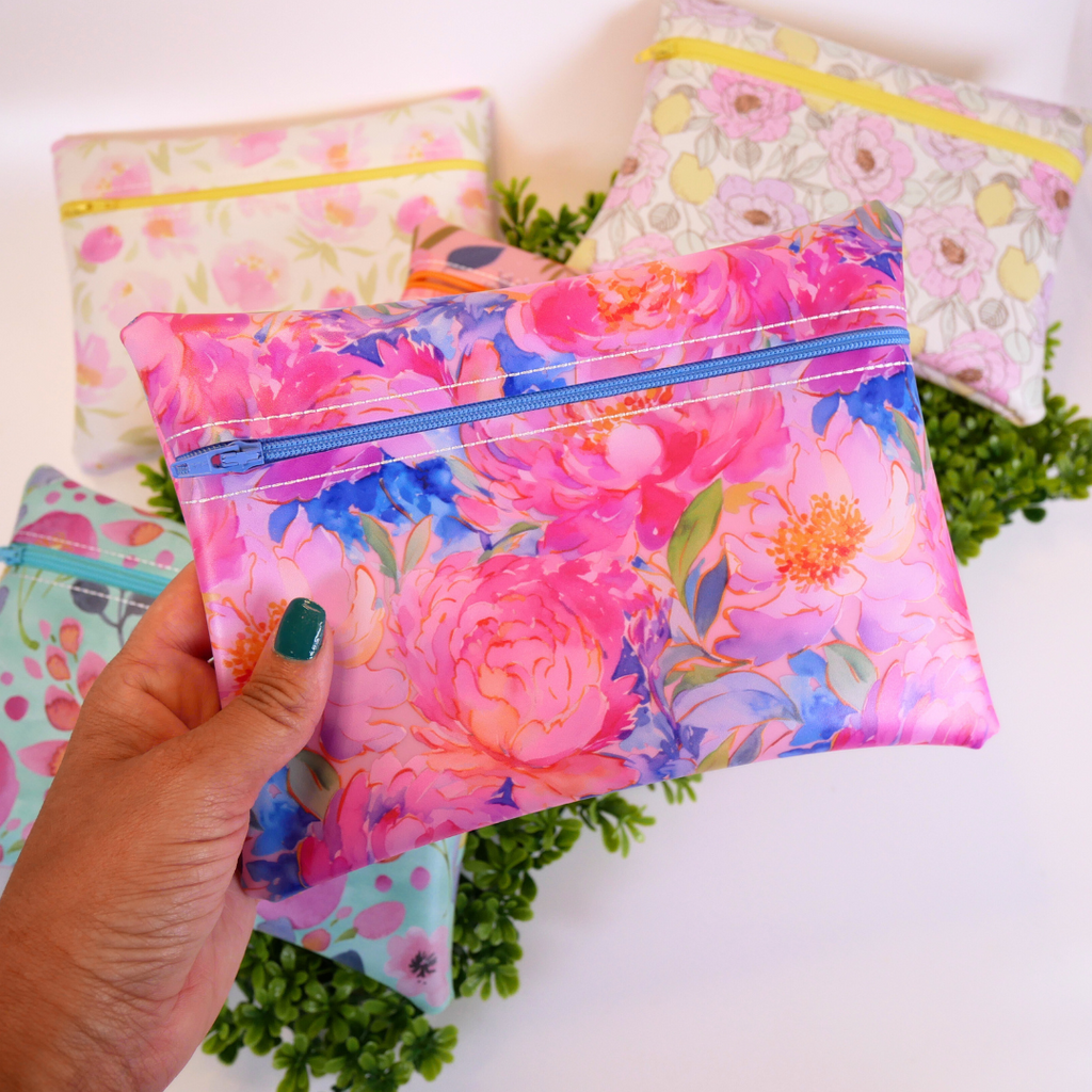 Floral Jelly Zipper Bag