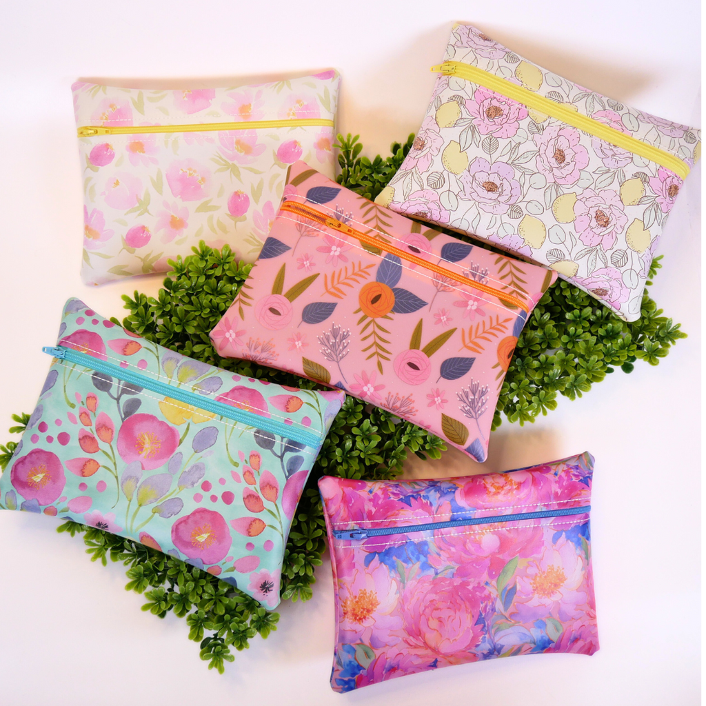 Floral Jelly Zipper Bag