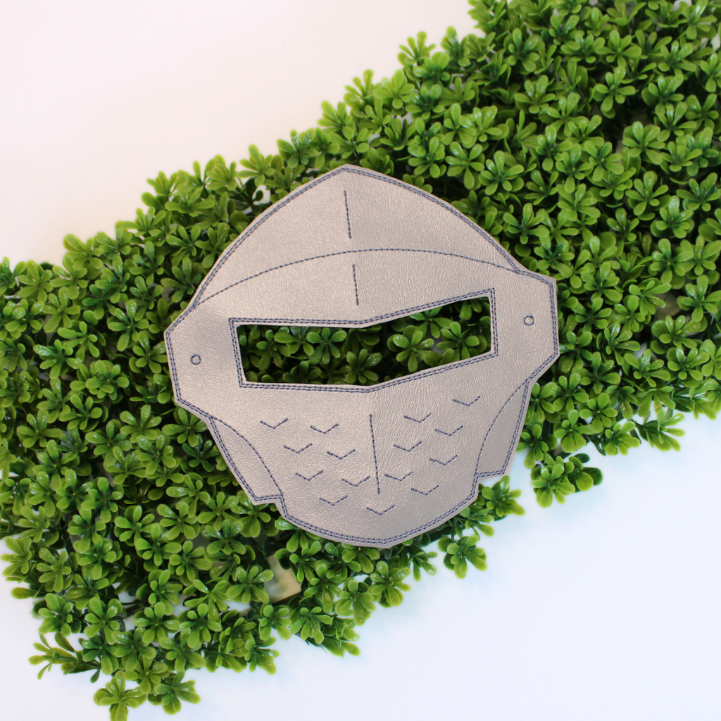 Knight Pretend Play Set - Shield with red and blue design, sword, and helmet 