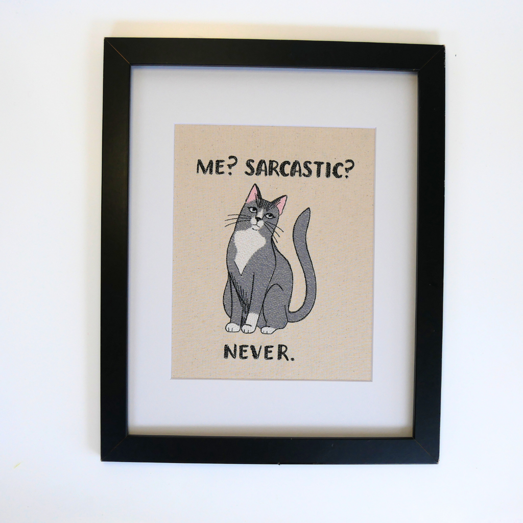 Me Sarcastic Never cat art