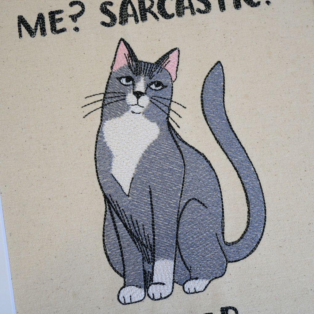 Me Sarcastic Never cat art