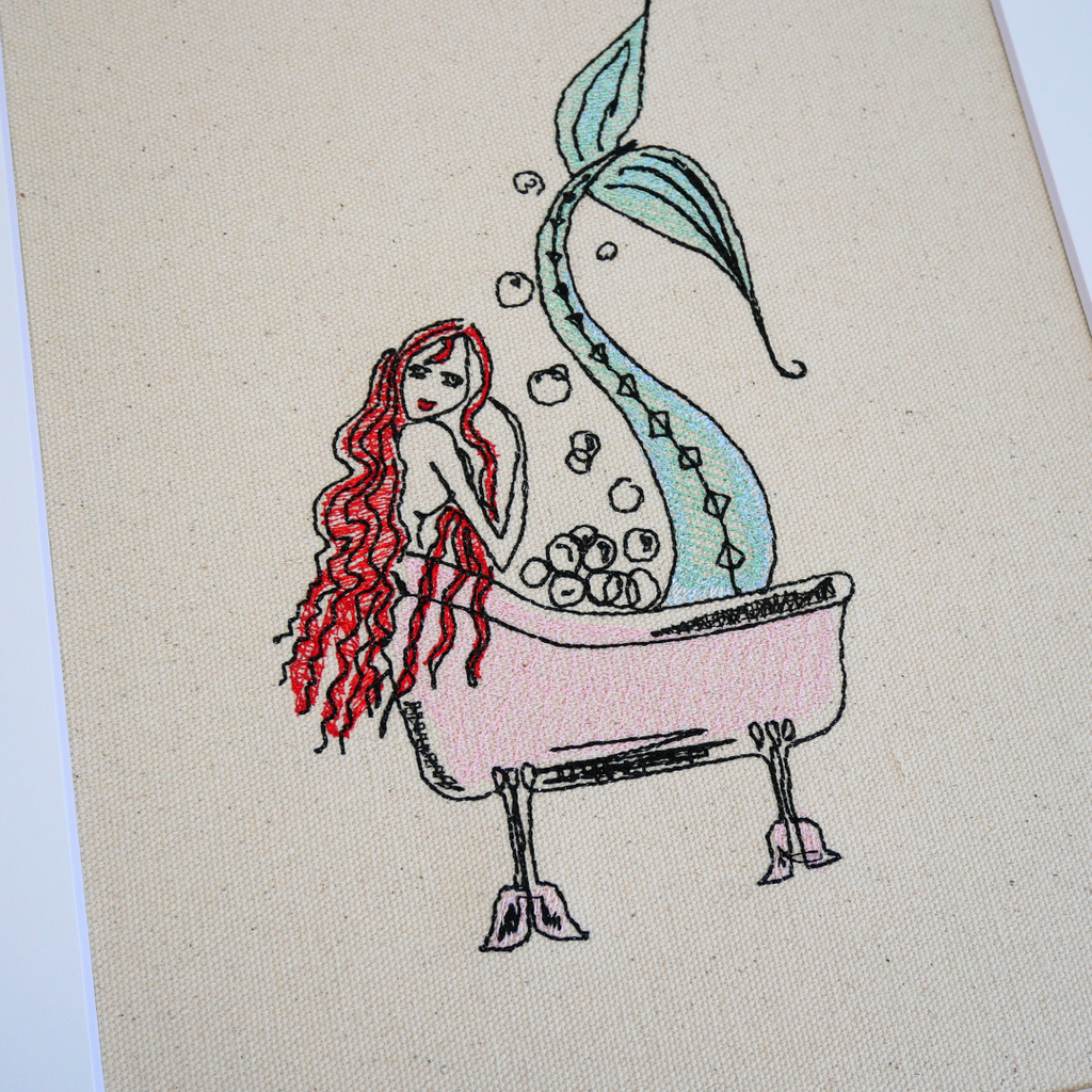 Mermaid in Tub Art