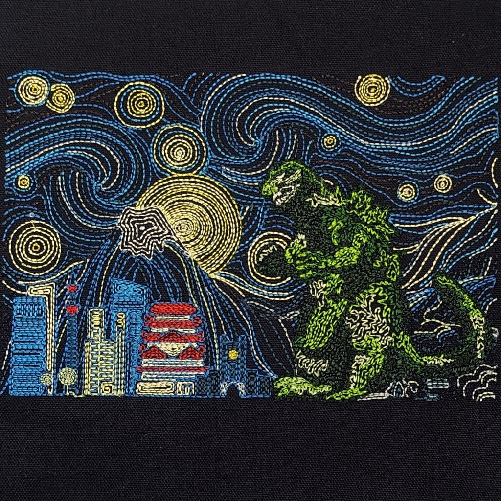 Starry Night Godzilla