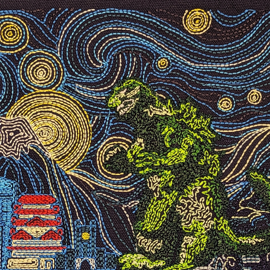 Starry Night Godzilla