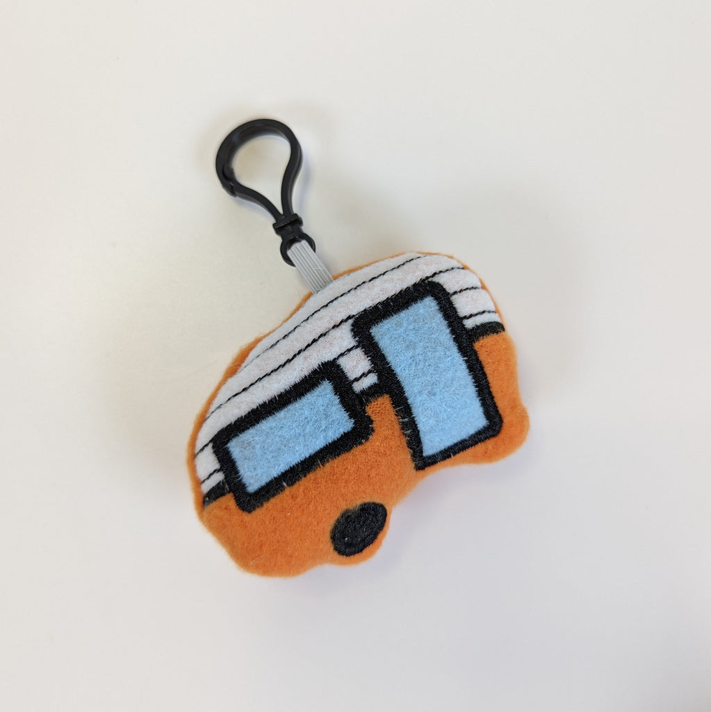Retro Camper Plush Bag Buddy Keychain