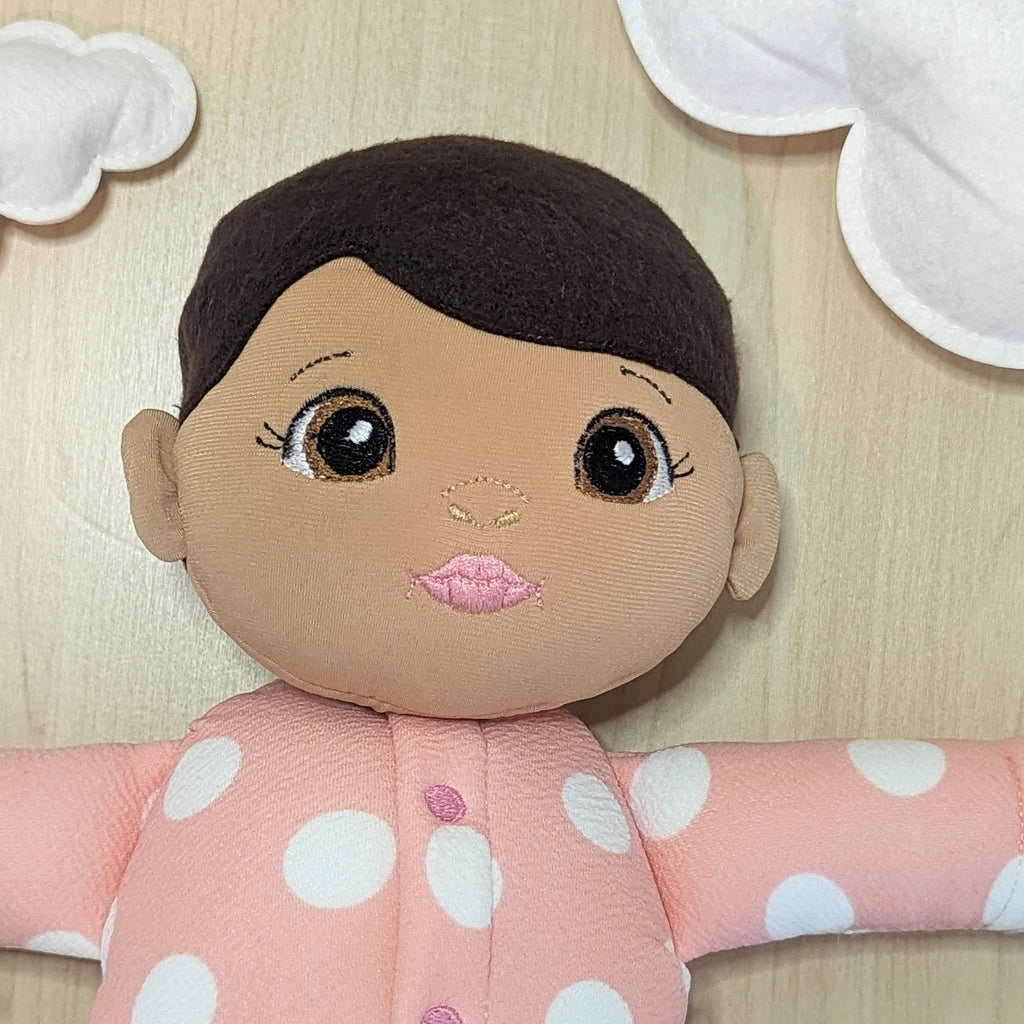 Cuddle Cuties: Pink Polka Dot Knit