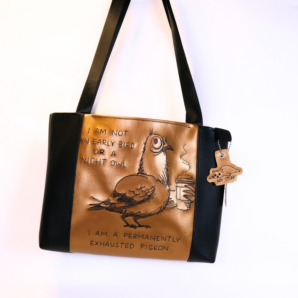 Exhausted Pigeon Tote Bag