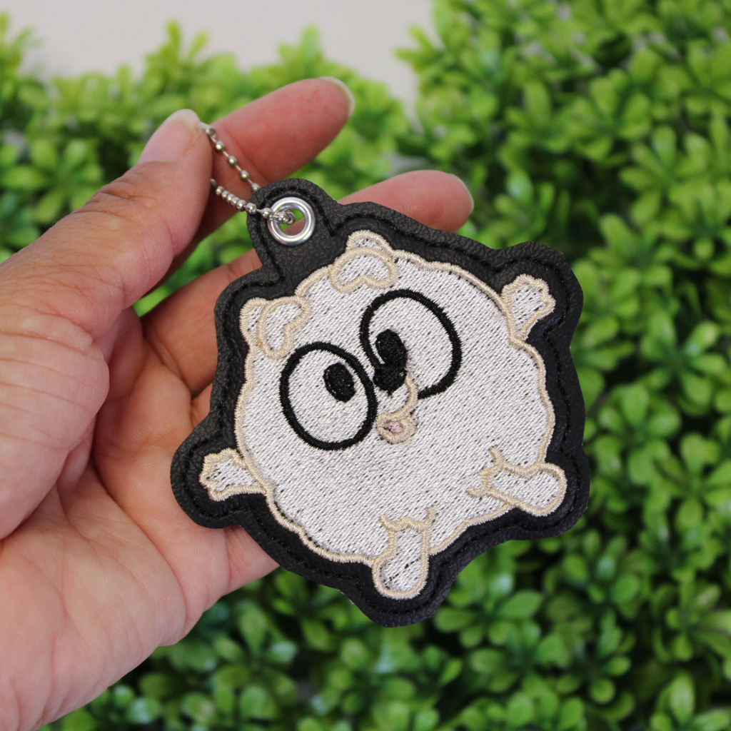 Pom Pom Dog Bag Tag