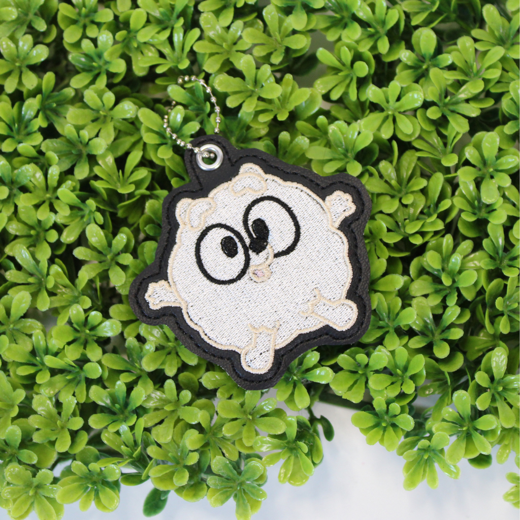 Pom Pom Dog Bag Tag