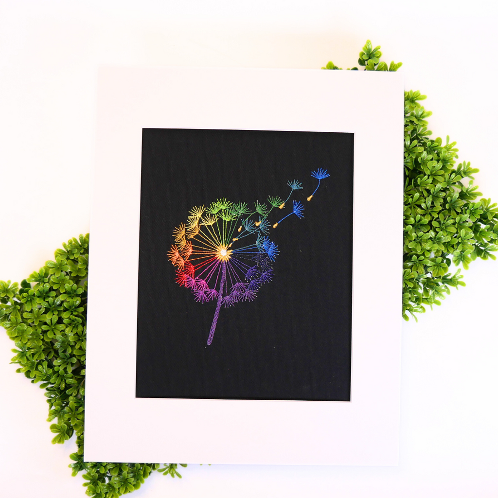 Rainbow Dandelion Art