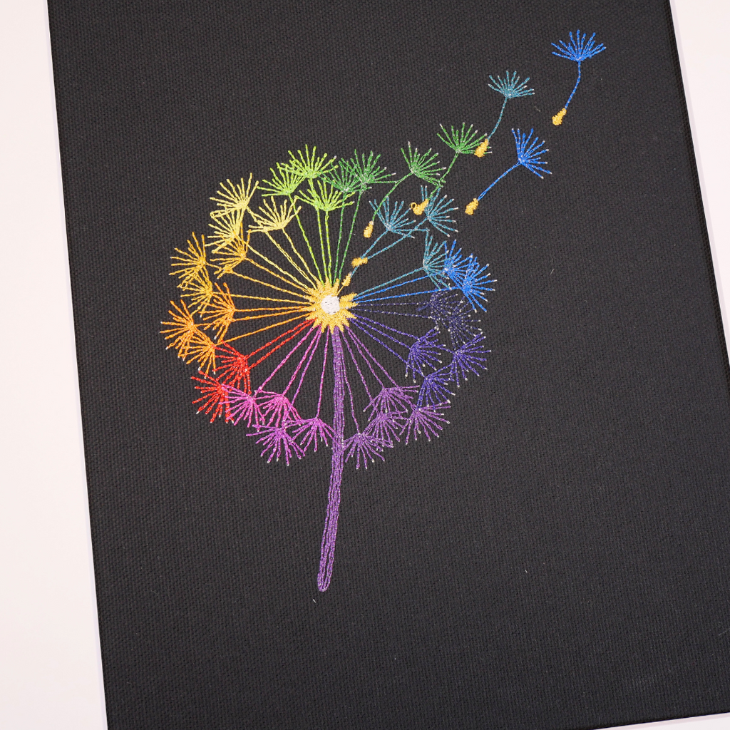 Rainbow Dandelion Art