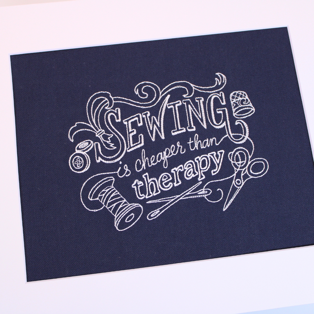 Sewing is cheaper than therapy stitches of art