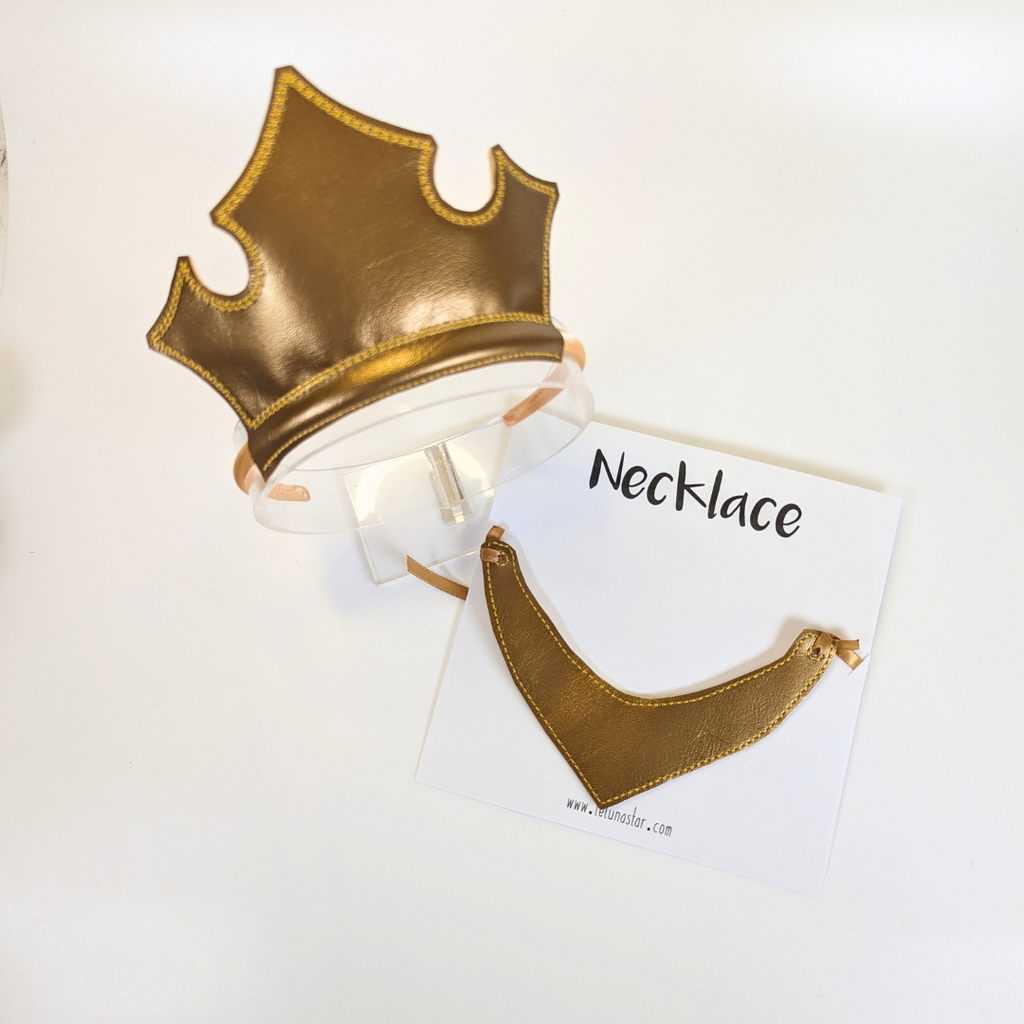 Gold Princess Crown and Necklace