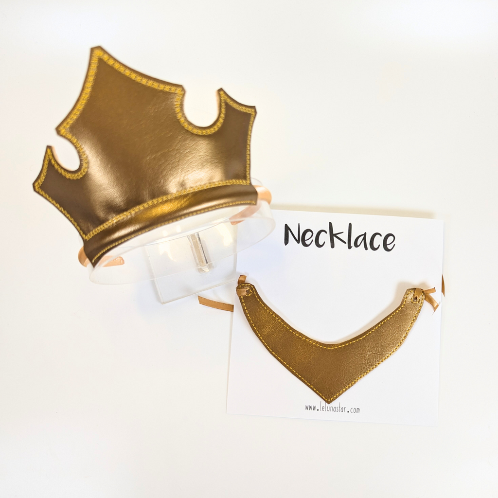 Gold Princess Crown and Necklace