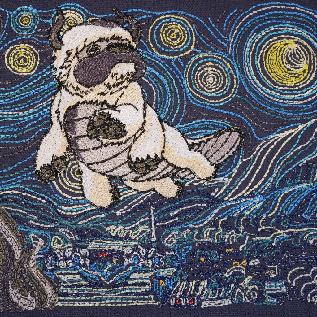 Starry Night Flying Bison