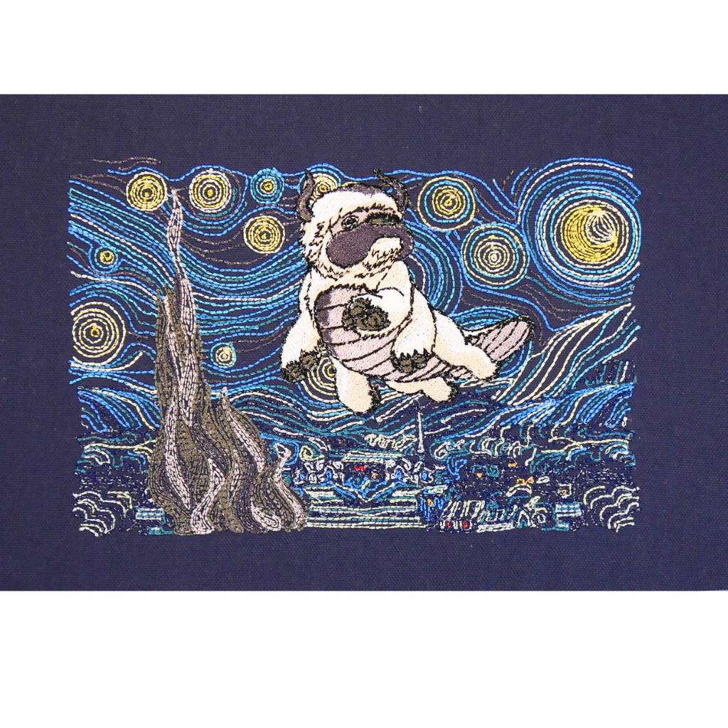 Starry Night Flying Bison