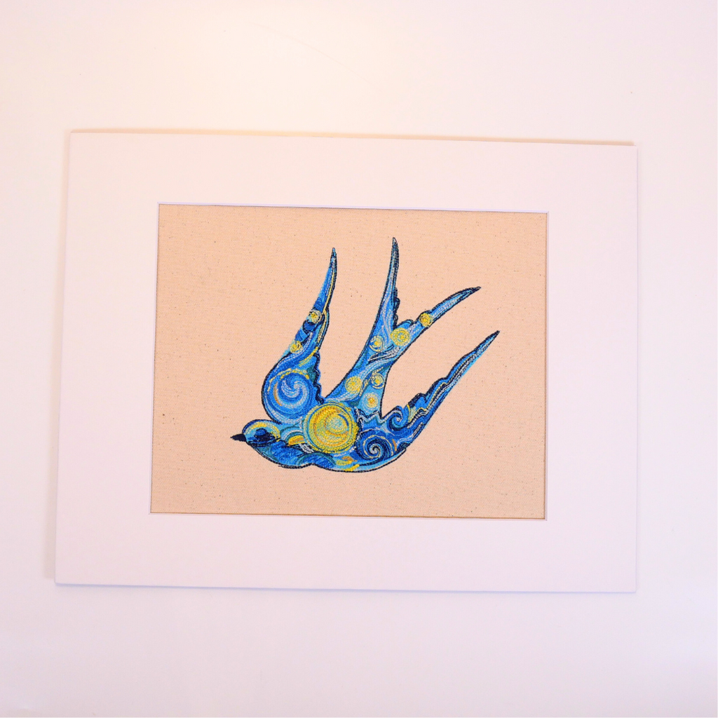 Starry Night Swallow Bird