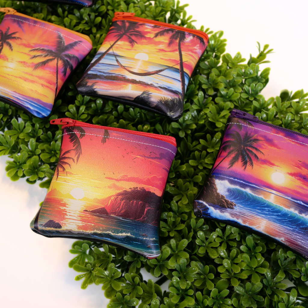 Sunset in Paradise Zipper Bags