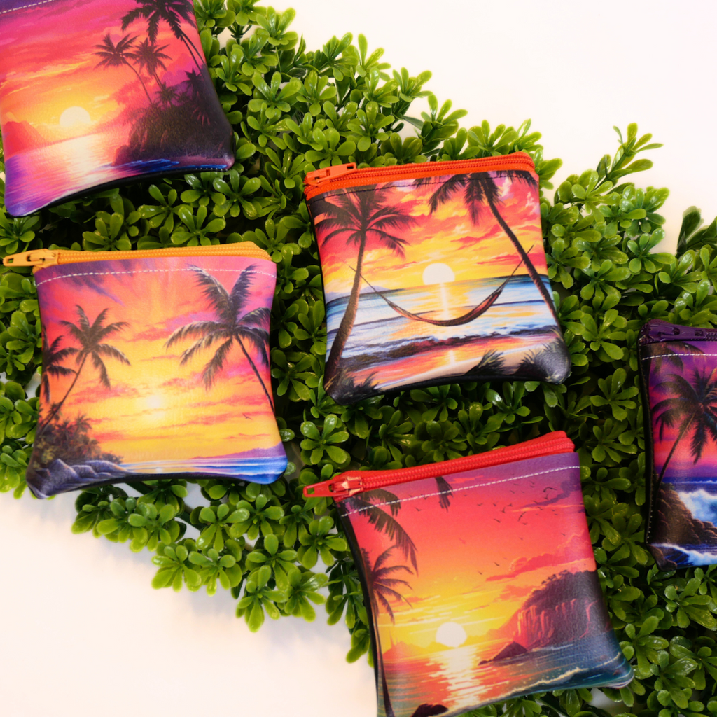 Sunset in Paradise Zipper Bags