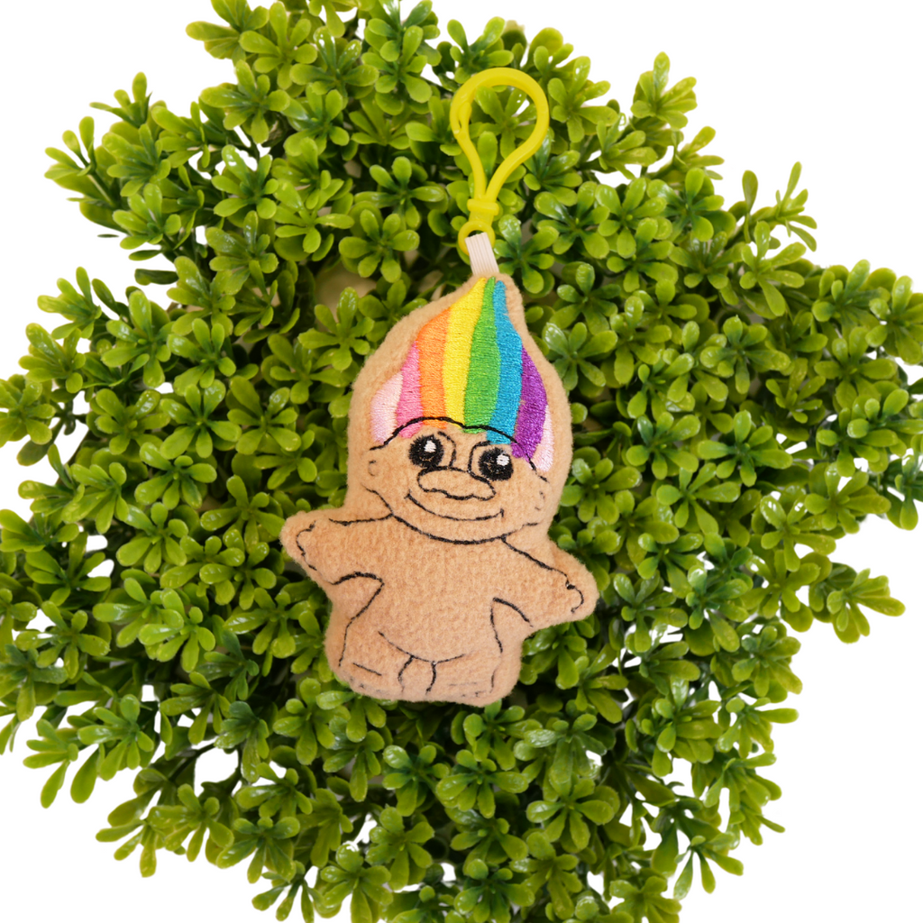 Rainbow Troll Plush Bag Buddy Keychain