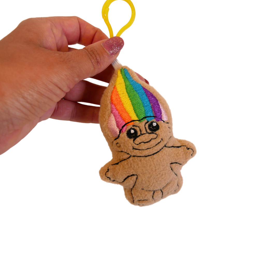 Rainbow Troll Plush Bag Buddy Keychain