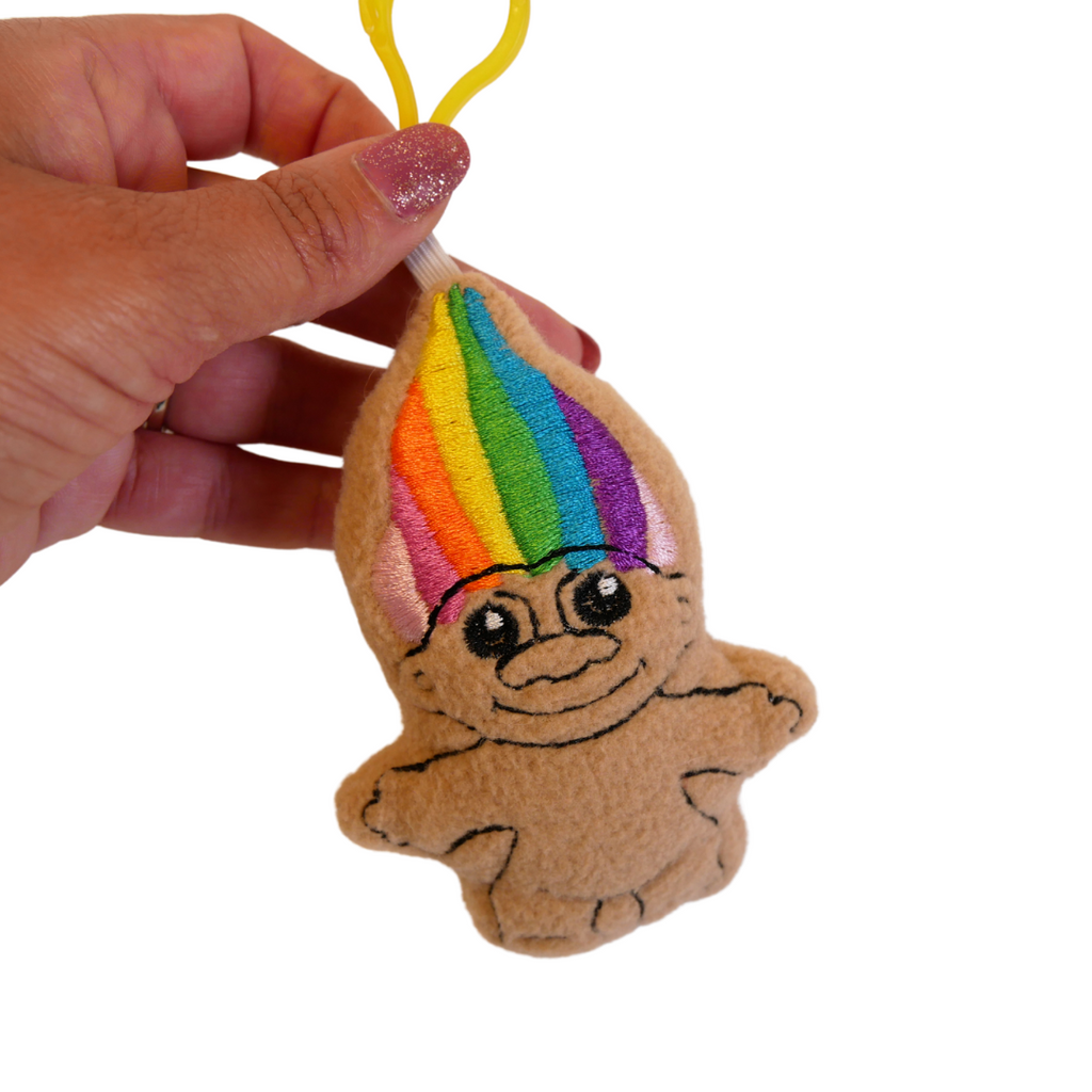 Rainbow Troll Plush Bag Buddy Keychain