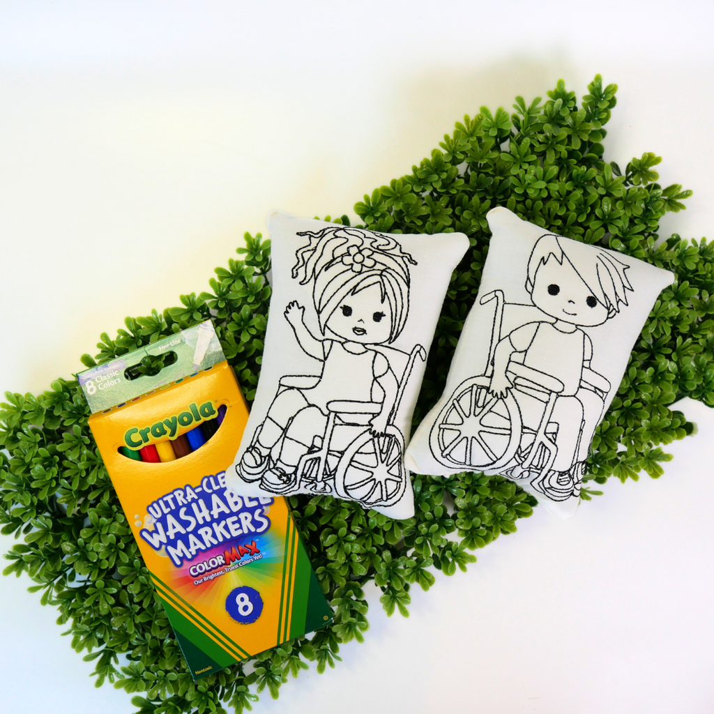 Wheelchair Kids Doodle Dolls