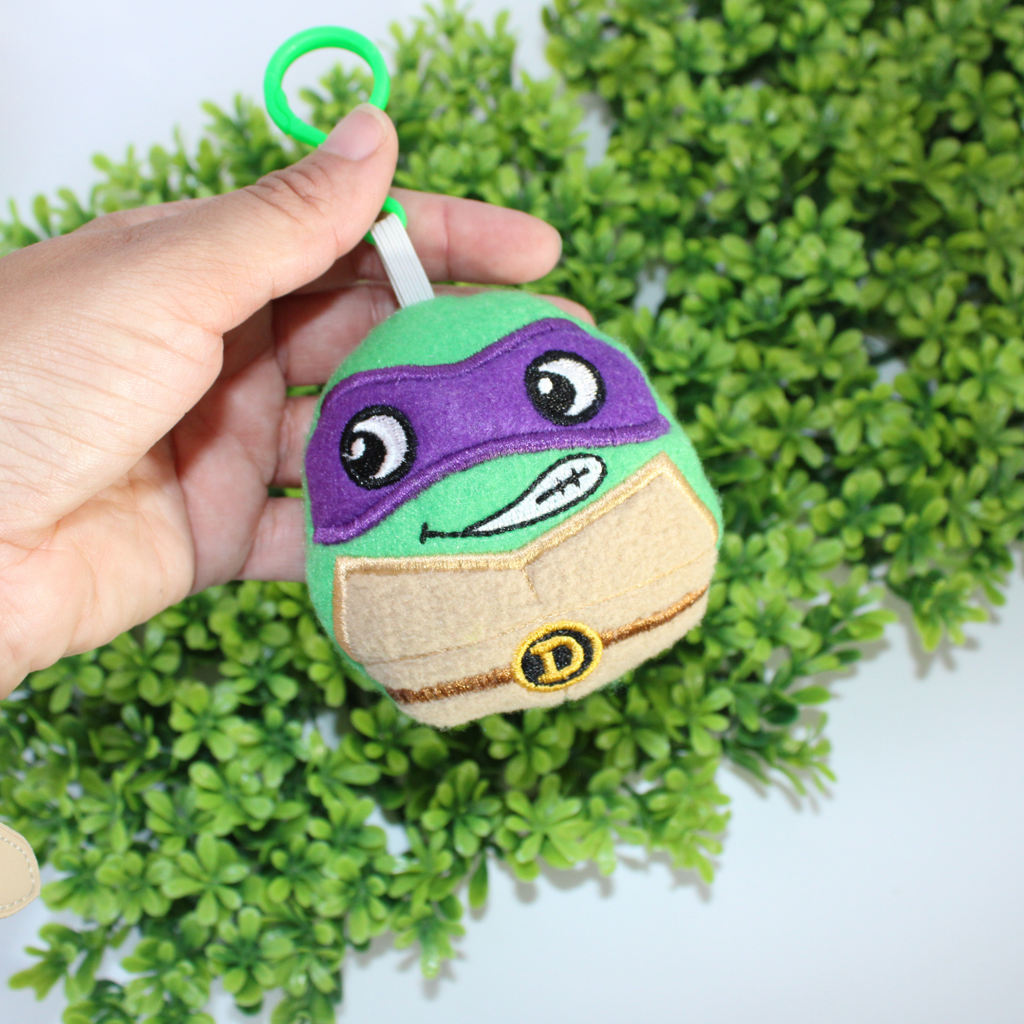 Fighting Turtles plush bag buddy keychains